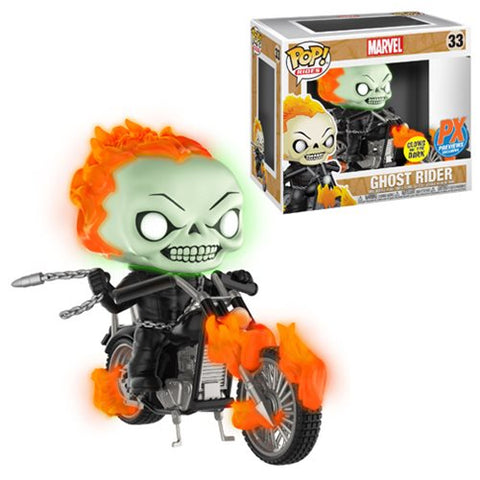 Marvel Classic Ghost Rider & Bike GITD Pop! (VAULTED)